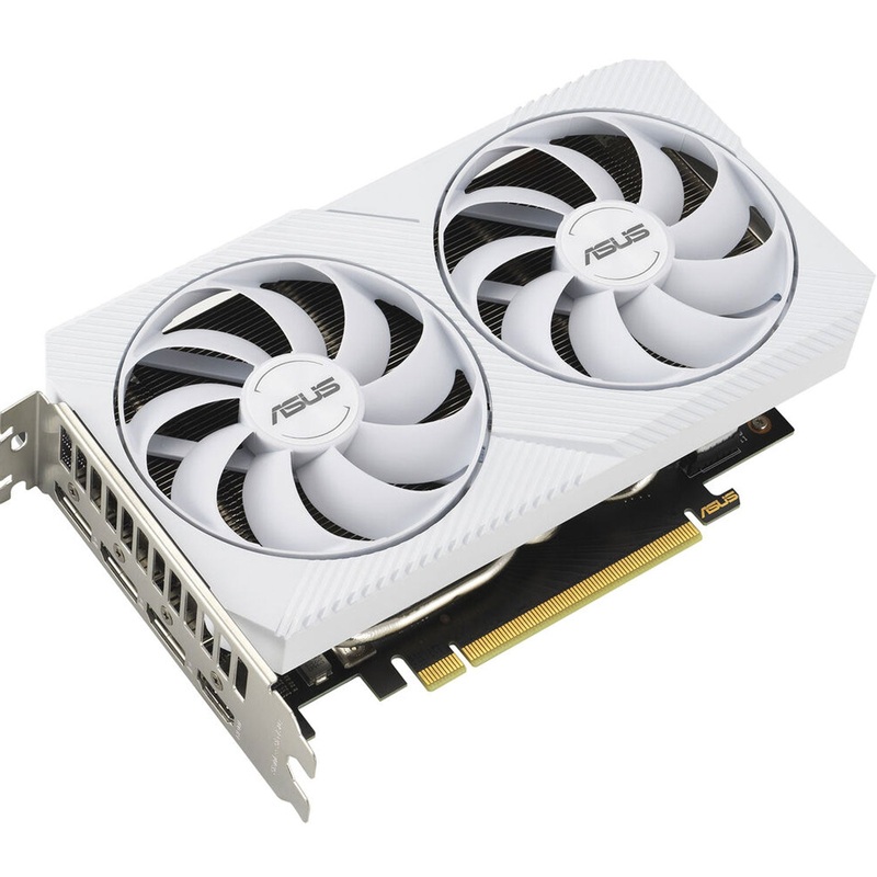 ASUS Dual GeForce RTX 3060 White OC Edition 12GB GDDR6 (PCIe 4.0, 12GB GDDR6, HDMI 2.1, DisplayPort 1.4a, 2-slot design, Axial-tech fan design, 0dB technology) DUAL-RTX3060-O12G-WHITE