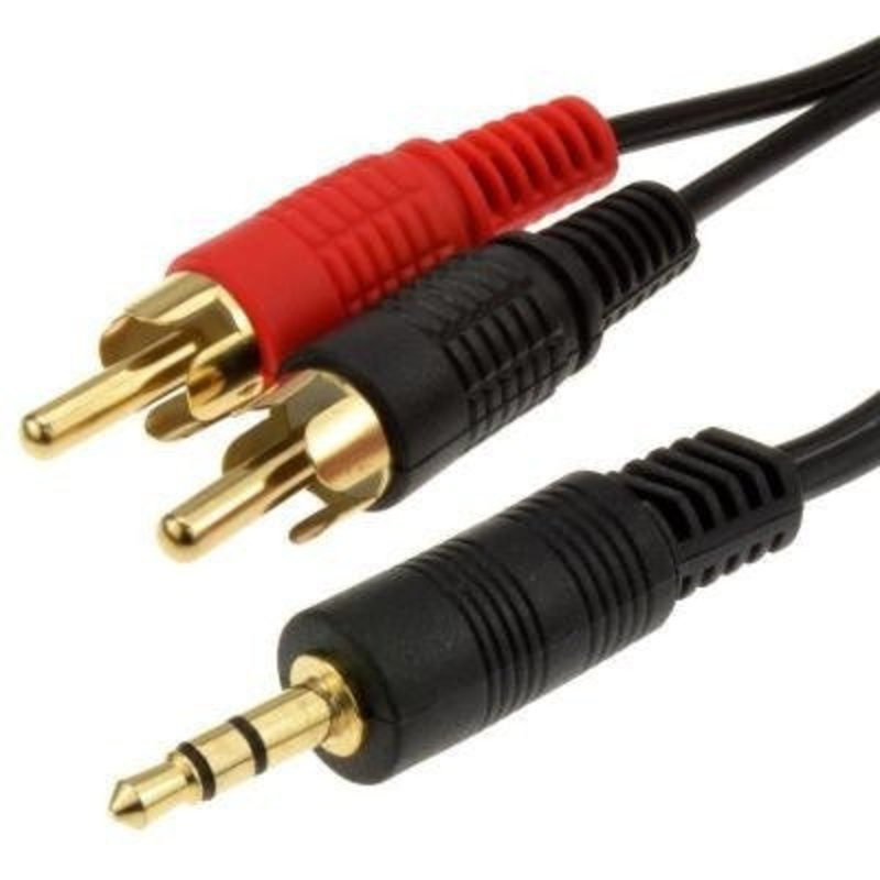 Audio Cable 3.5mm to 2 RCA Audio Cable  Gold-Plated – CB8