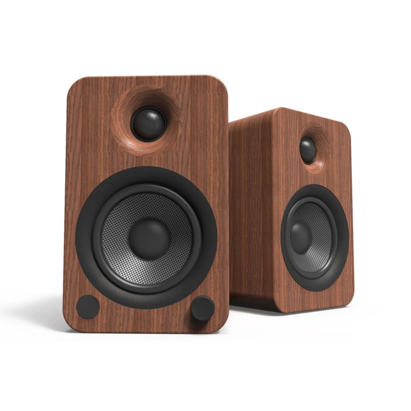 Kanto YU4 140W Powered Speakers with Bluetooth and Phono Preamp (Walnut) Elite Electronics