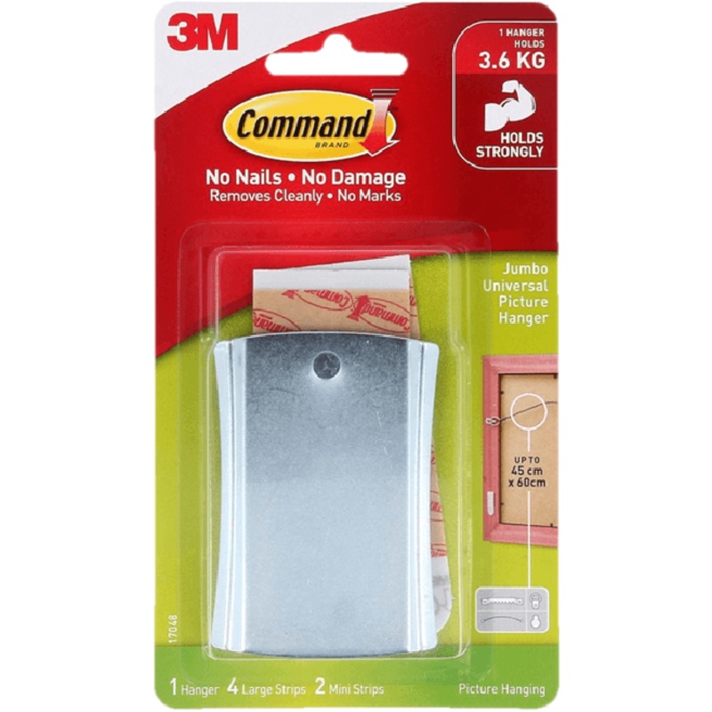 Command Adhesive Sticky Nail Picture Hanger Wire-Backed Metal SuperOffice