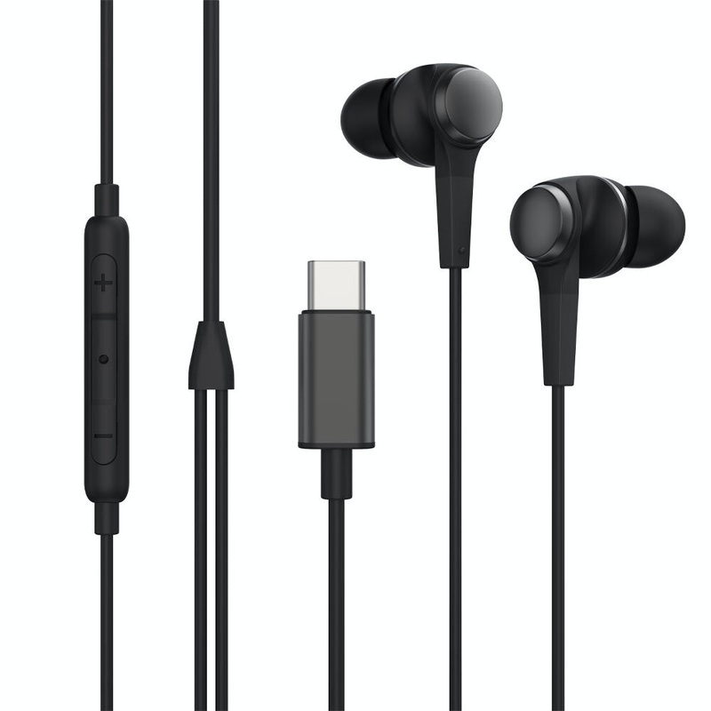 Rewyre USB- C Wired In-Ear Earphones with Microphone and Volume Control (Black) KG Super Store