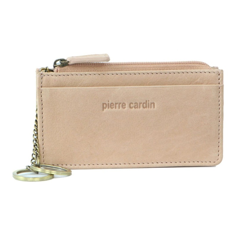 Pierre Cardin Women’s Leather Coin Purse with Keyring Wallet 12.5cm Pink Orquestra