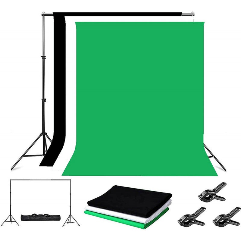 Visico Photography PRO 2,8 X 3m Studio Backdrop Kit 3 X Muslins