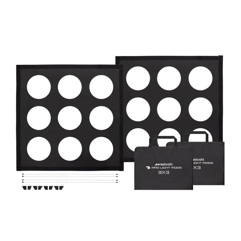 Westcott Pro Light Adjustable Corner System and Hook-And-Loop Tape Lining Mods 3 x 3 (2-Pack)