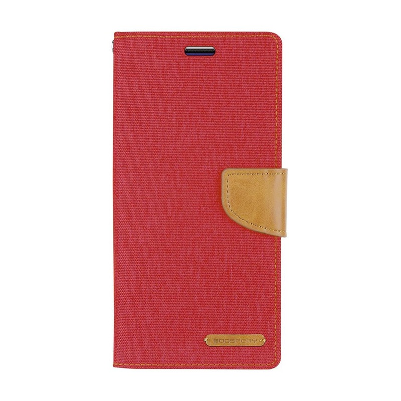 Goospery Canvas Diary Case for iPhone 14 Pro – Red Phonnic