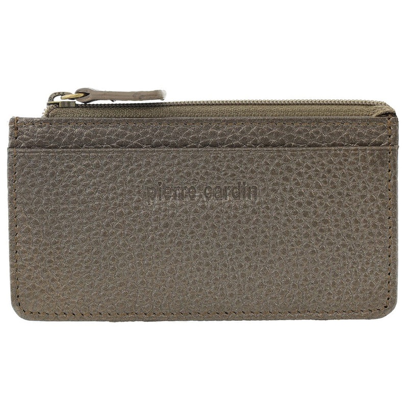Pierre Cardin Women’s Leather Coin Purse with Keyring Wallet 12.5cm Bronze Orquestra