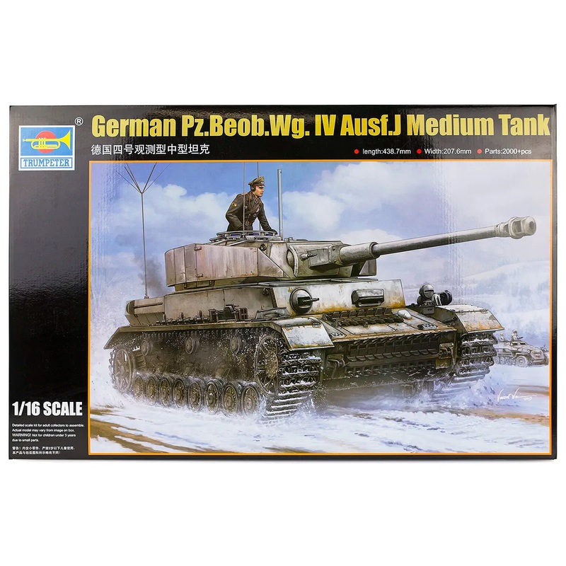 Trumpeter 1/16 German Pz.Beob.Wg.IV Ausf.J Tank Scaled Plastic Model Kit Hobbies Direct